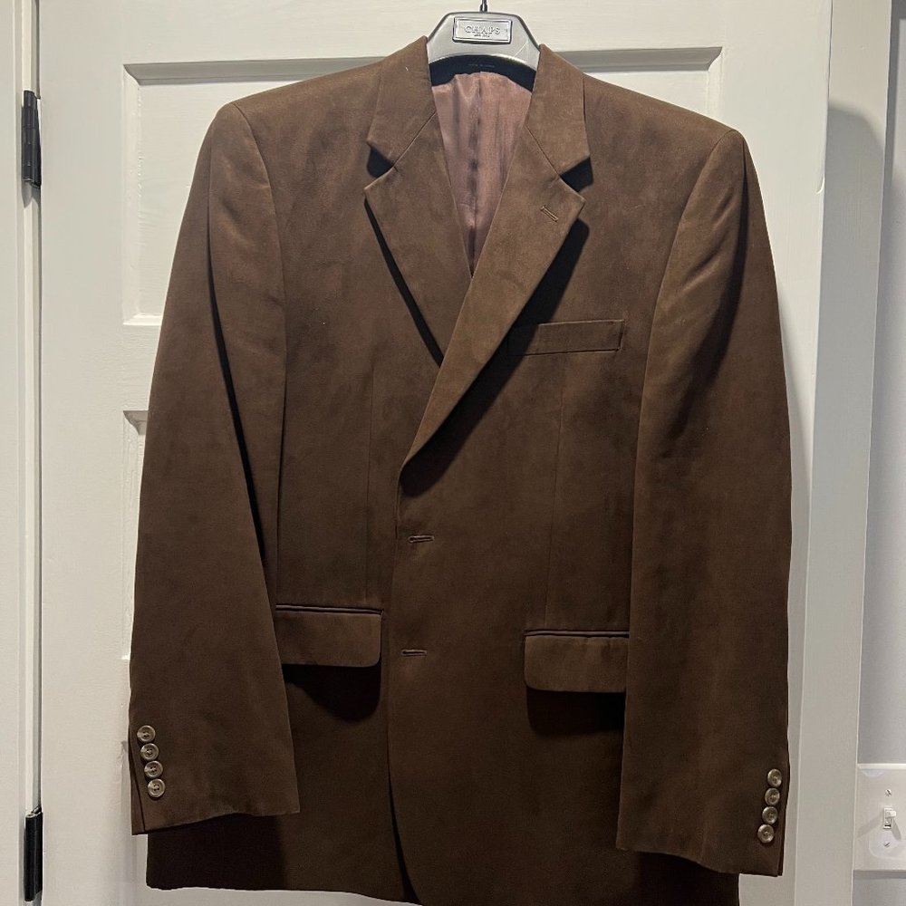 Sport coat men brown suede 42R